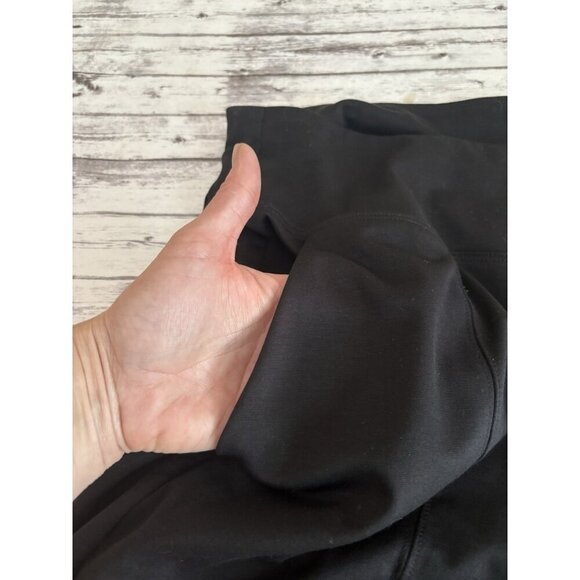 ATHLETA Black Wide Leg Pockets Pants Pull On Cropped Flowy Size XL TALL - Picture 8 of 13